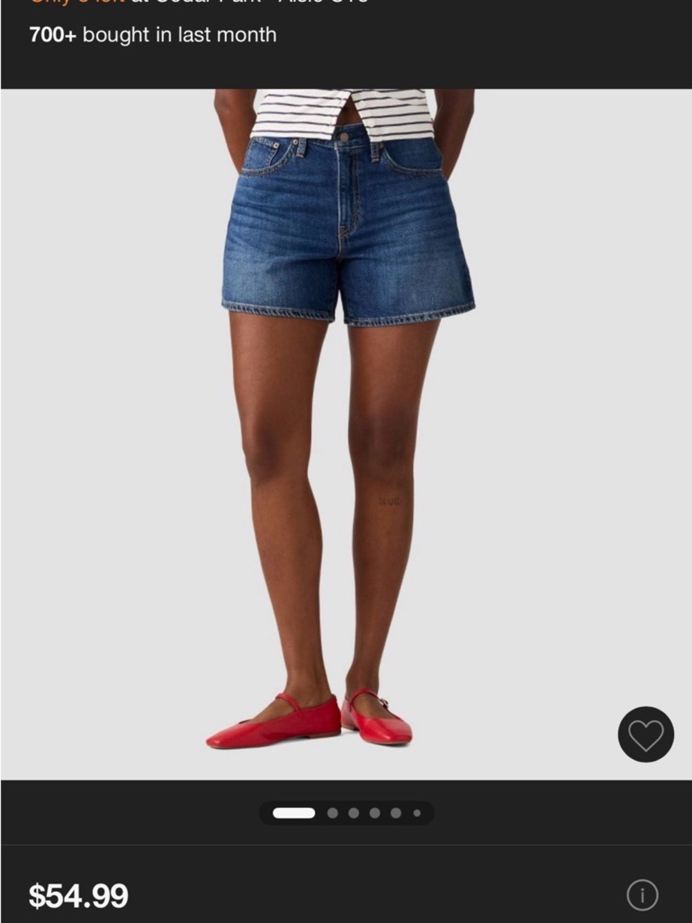 Levi’s Cinch High-Rise Women’s Shorts in Dark Blue